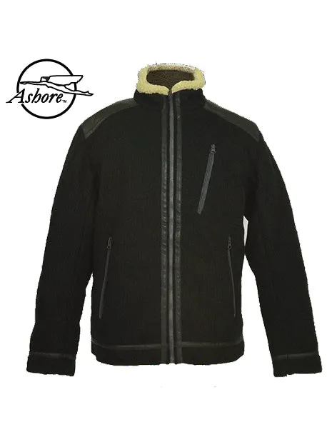 ASHORE MENS BLACK WIND/RAIN PROOF SWEATER DRIVERS JACKET