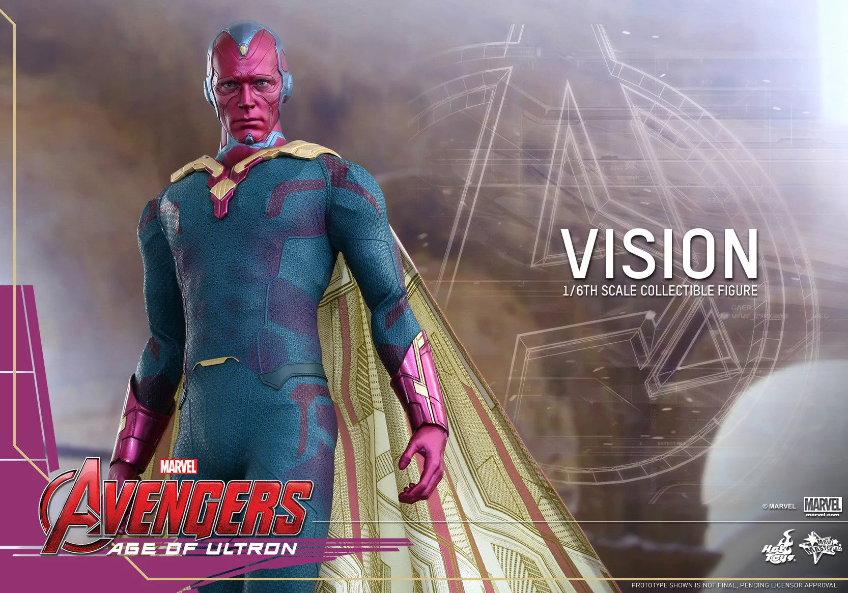 AVENGERS: AGE OF ULTRON Vision 1:6 Scale Movie Masterpiece Figure