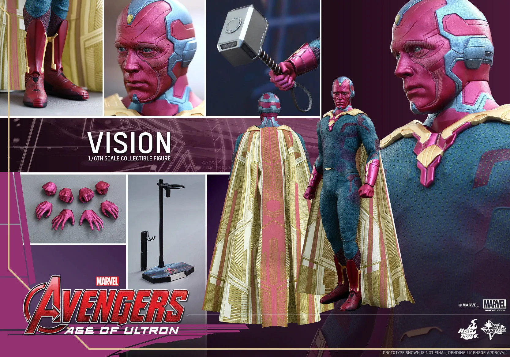 AVENGERS: AGE OF ULTRON Vision 1:6 Scale Movie Masterpiece Figure