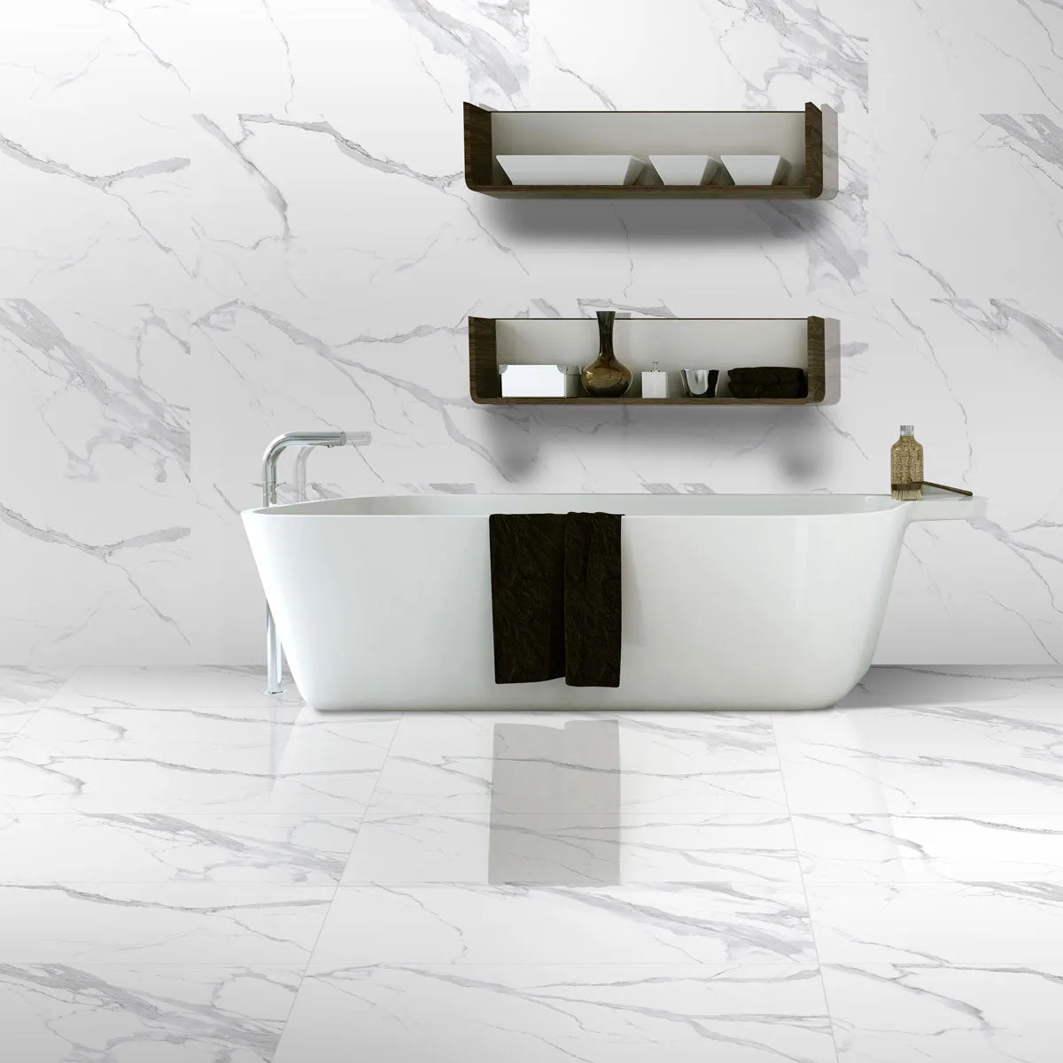 Azra Statuario Smoke 24x48 Large Format Porcelain Tile