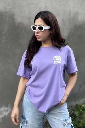 Back Print Kindness Lilac Oversized Tshirt