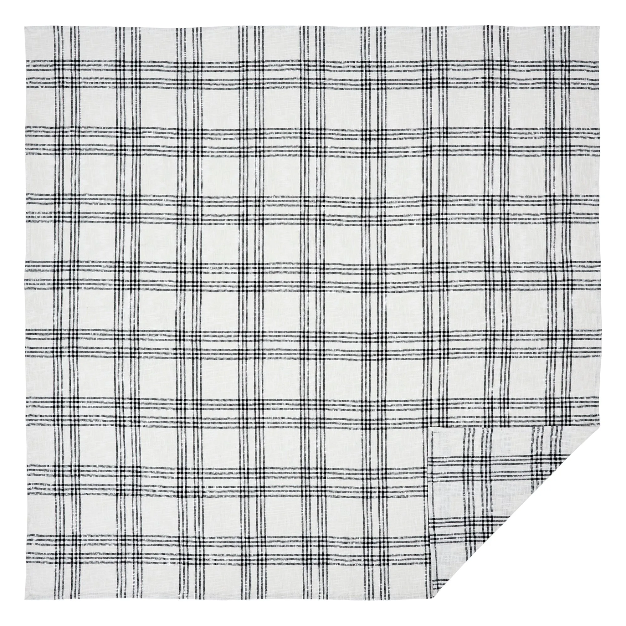 Black Plaid Queen Coverlet 94x94