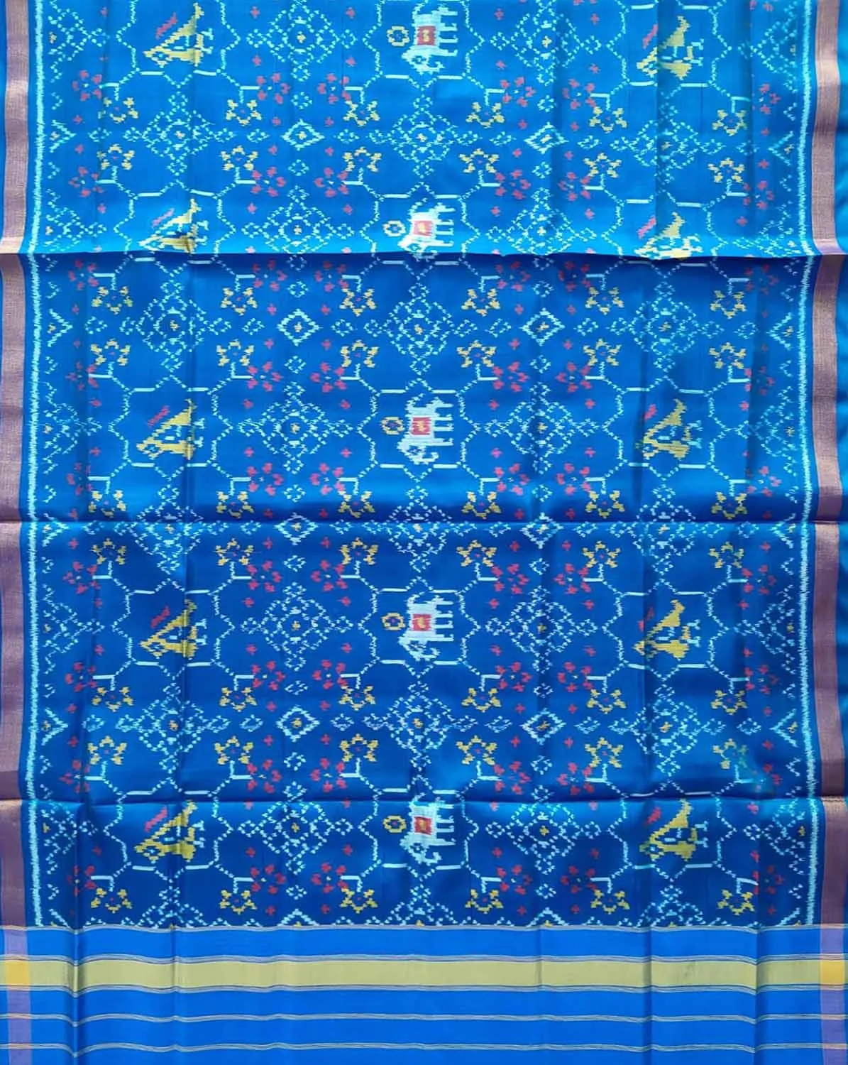 Blue Patola Handloom Silk Dupatta - Pure Elegance