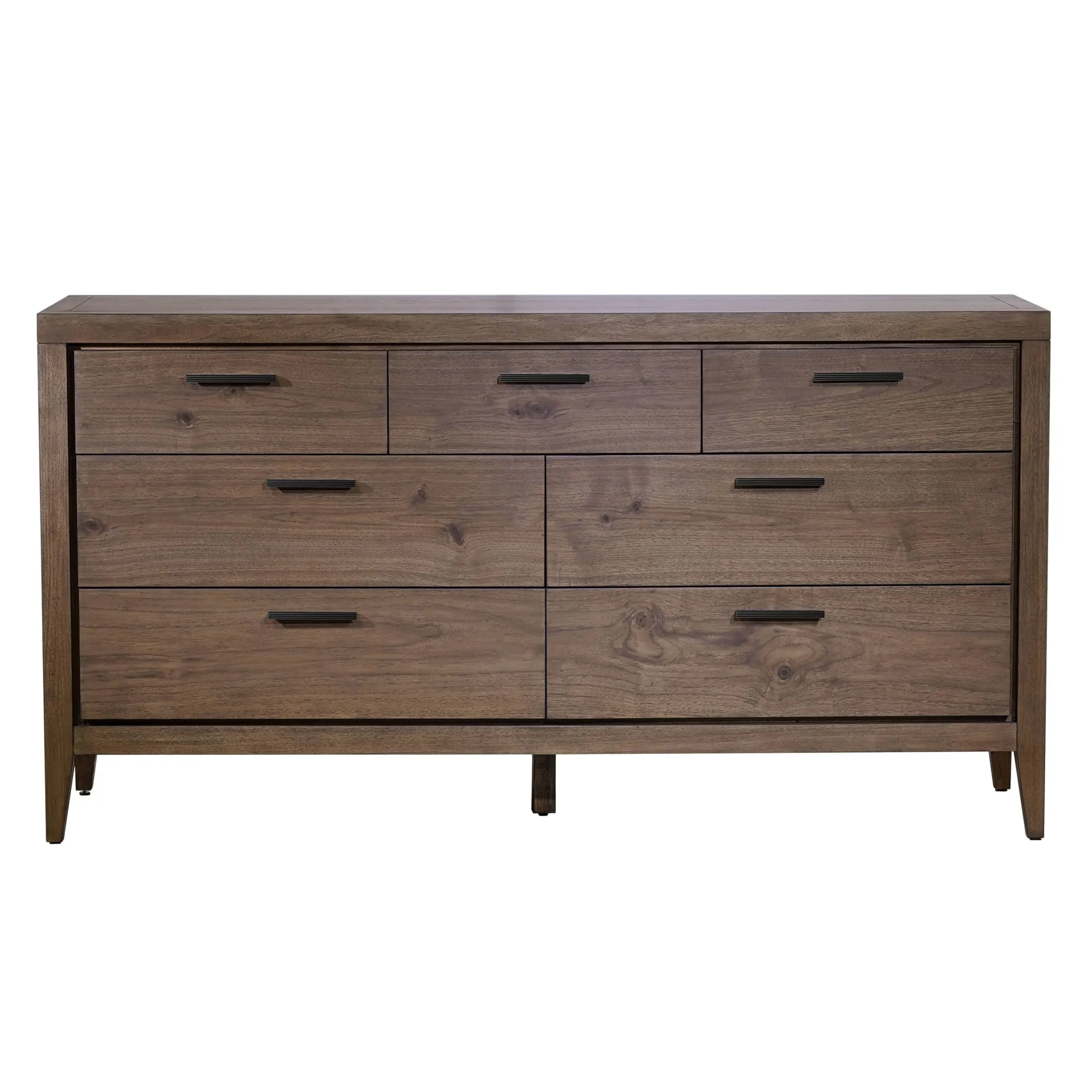 Boracay Seven Drawer Walnut Dresser in Wild Oats Brown (2024)