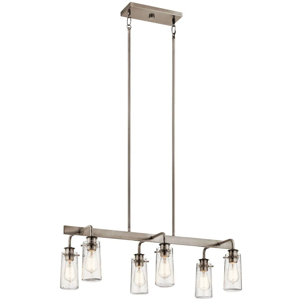 Braelyn 34 in. 6 Lights Chandelier Silver Finish