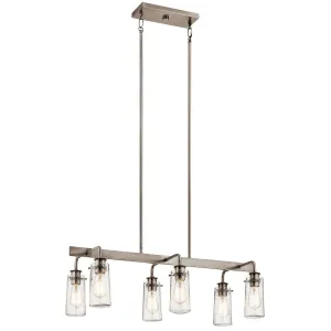 Braelyn 34 in. 6 Lights Chandelier Silver Finish