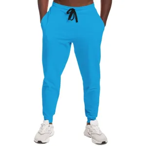 Bright Cyan Joggers | Unisex | with PLUS sizes | Bright Pure Cyan | C100M0Y0K0