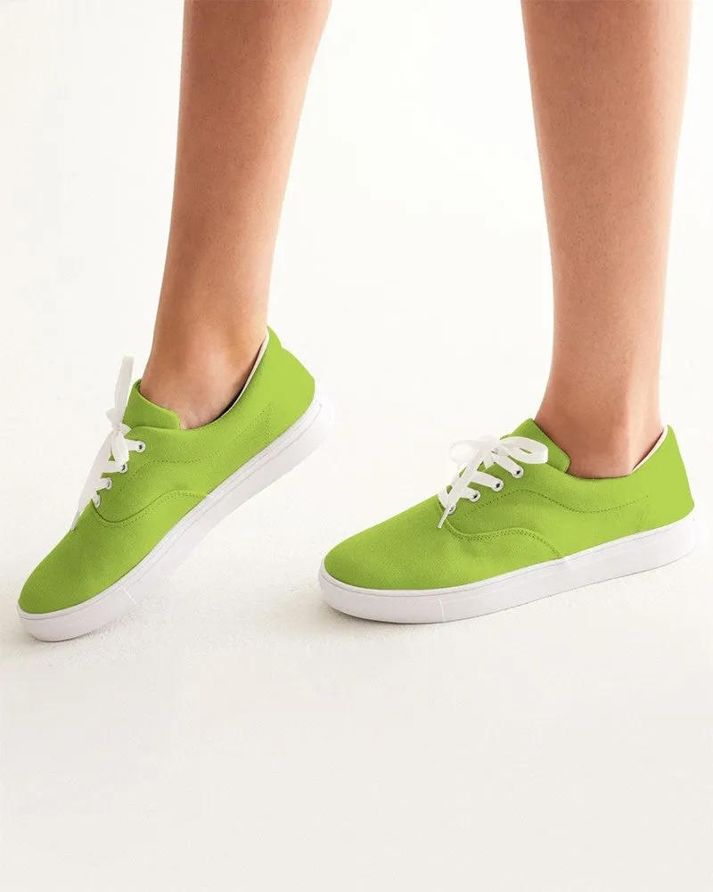 Bright Warm Green Women's Canvas Sneakers | Women's | Bright Pure Warm Green | C38M0Y100K0