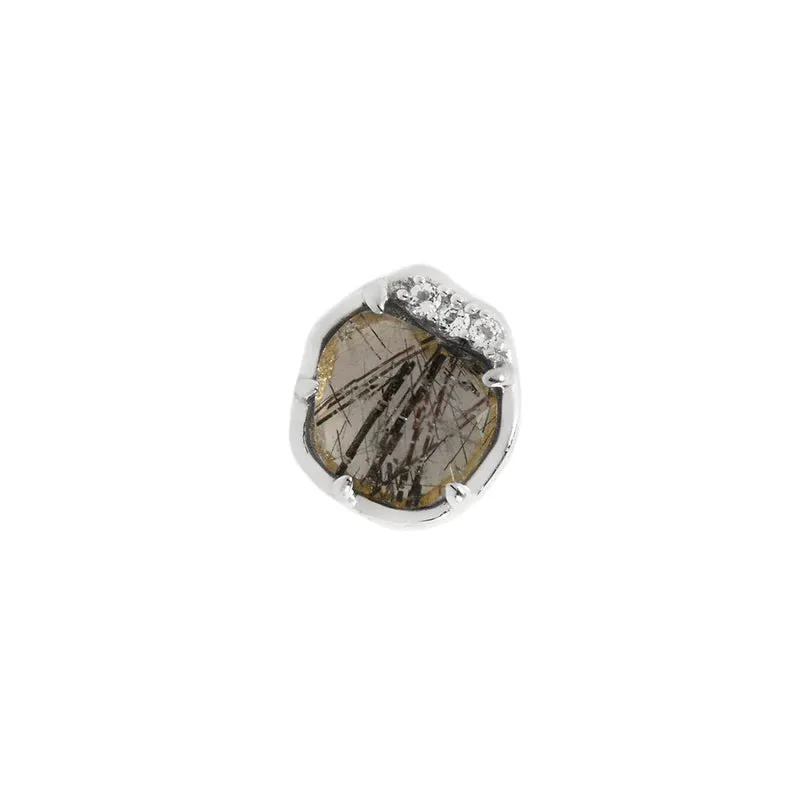 BUDDHA JEWELRY VISION - TOURMALATED QUARTZ - THREADLESS END