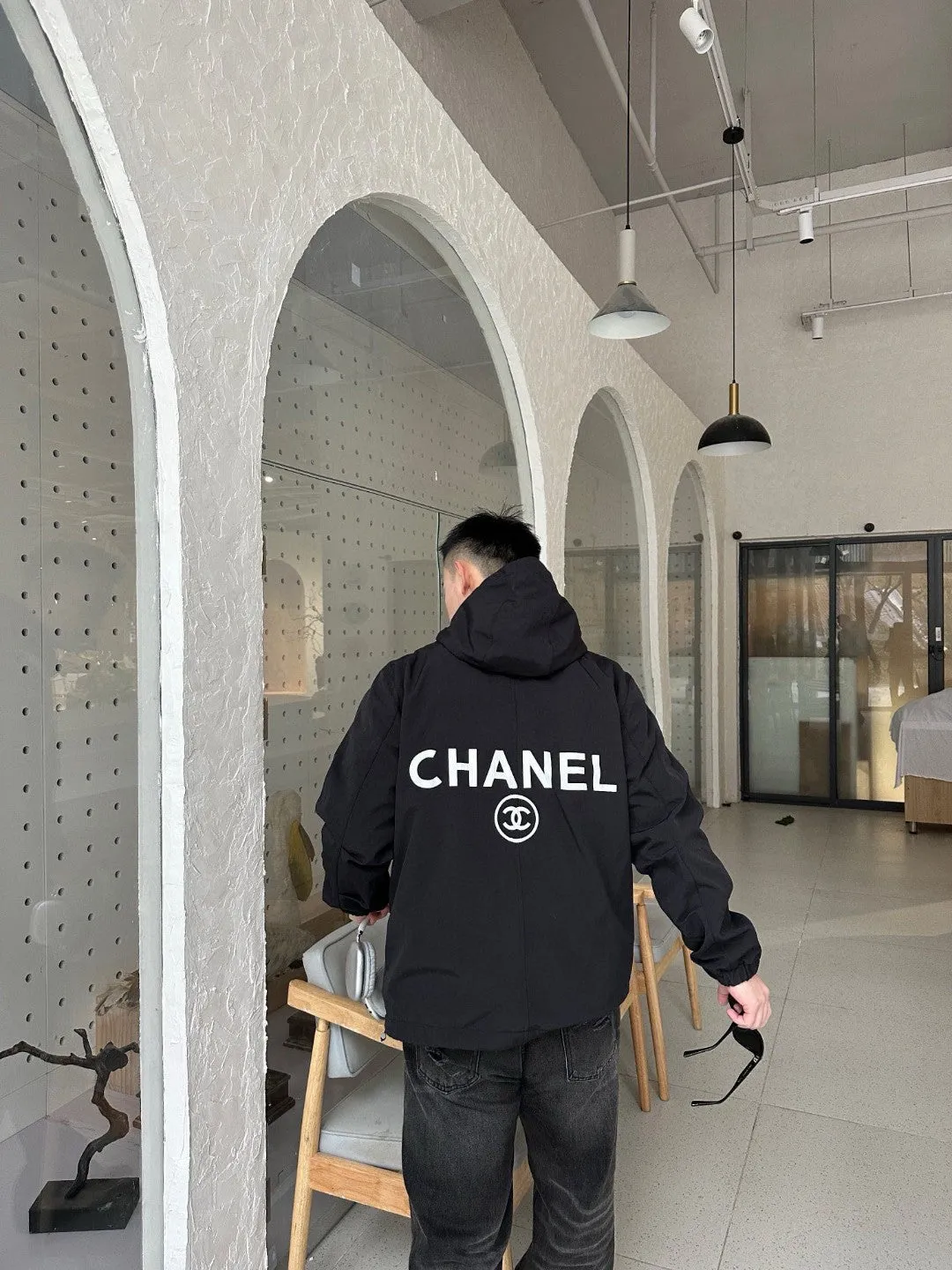 Chanel Two-Tone Hooded Jacket