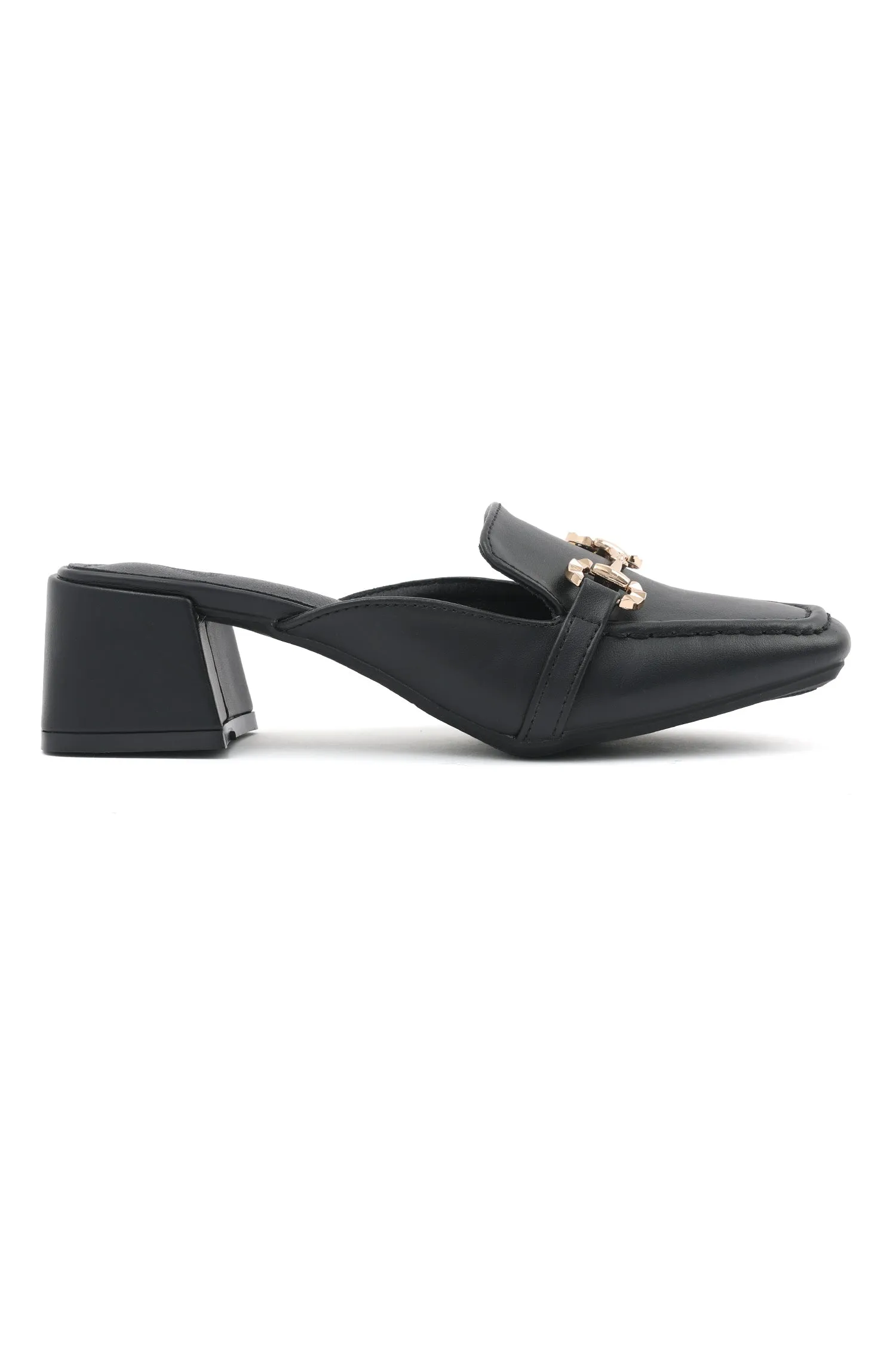 CHIC MULE HEELS-BLACK