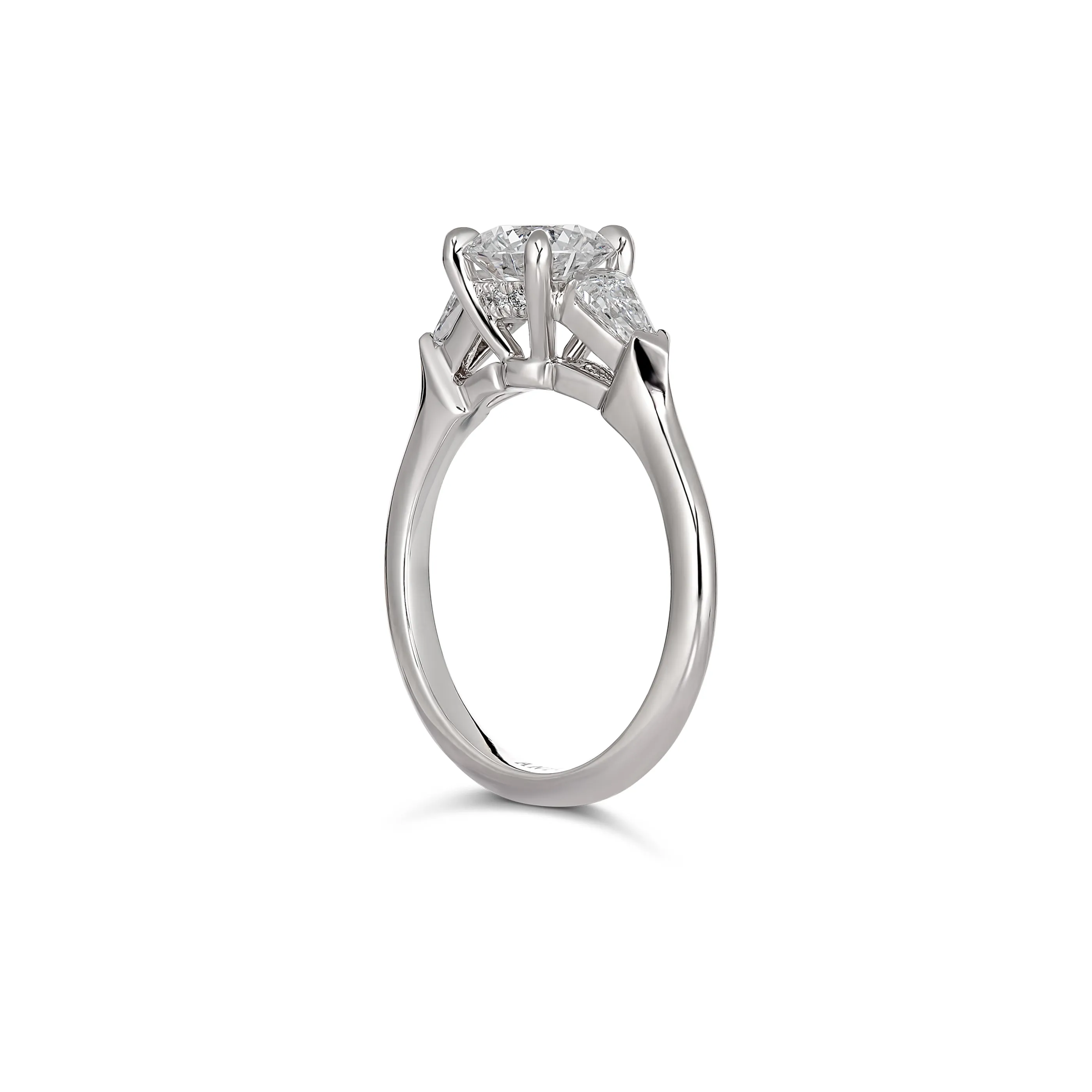 Classic Amalia Round Brilliant Cut Diamond Engagement Ring | Platinum