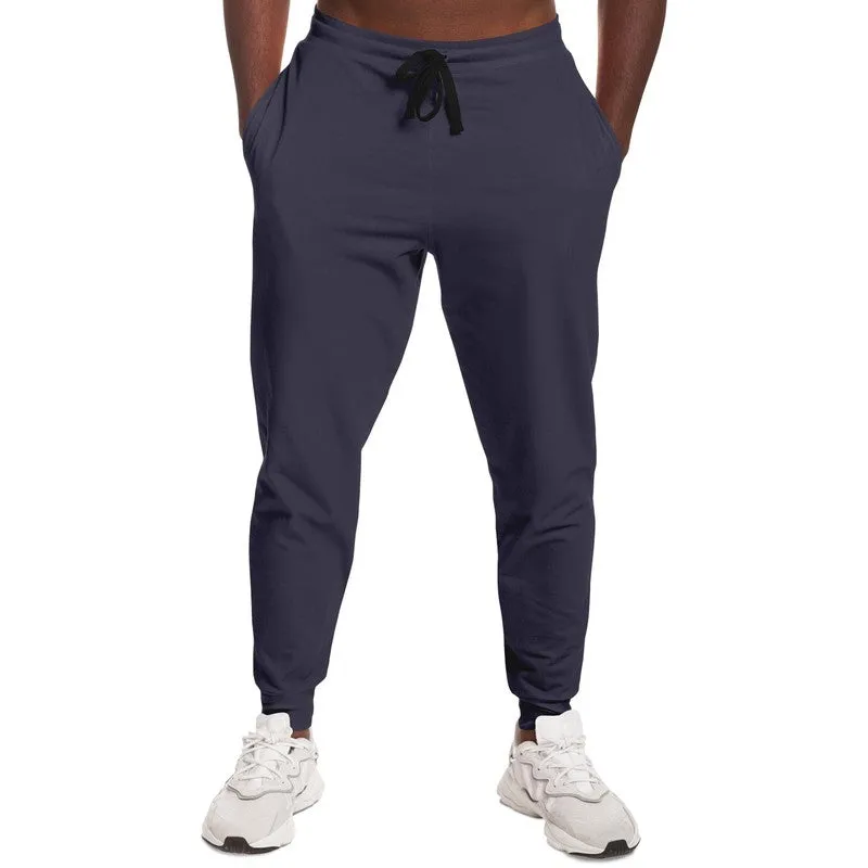 Dark Blue Gray Joggers | Unisex | with PLUS sizes | Dark Pale Pastel Blue Gray | C30M30Y0K80