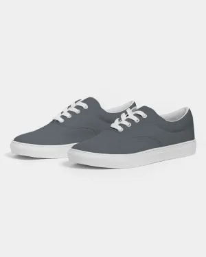 Dark Cyan Gray Men's Canvas Sneakers | Men's | Dark Pale Cyan Gray | C10M0Y0K80