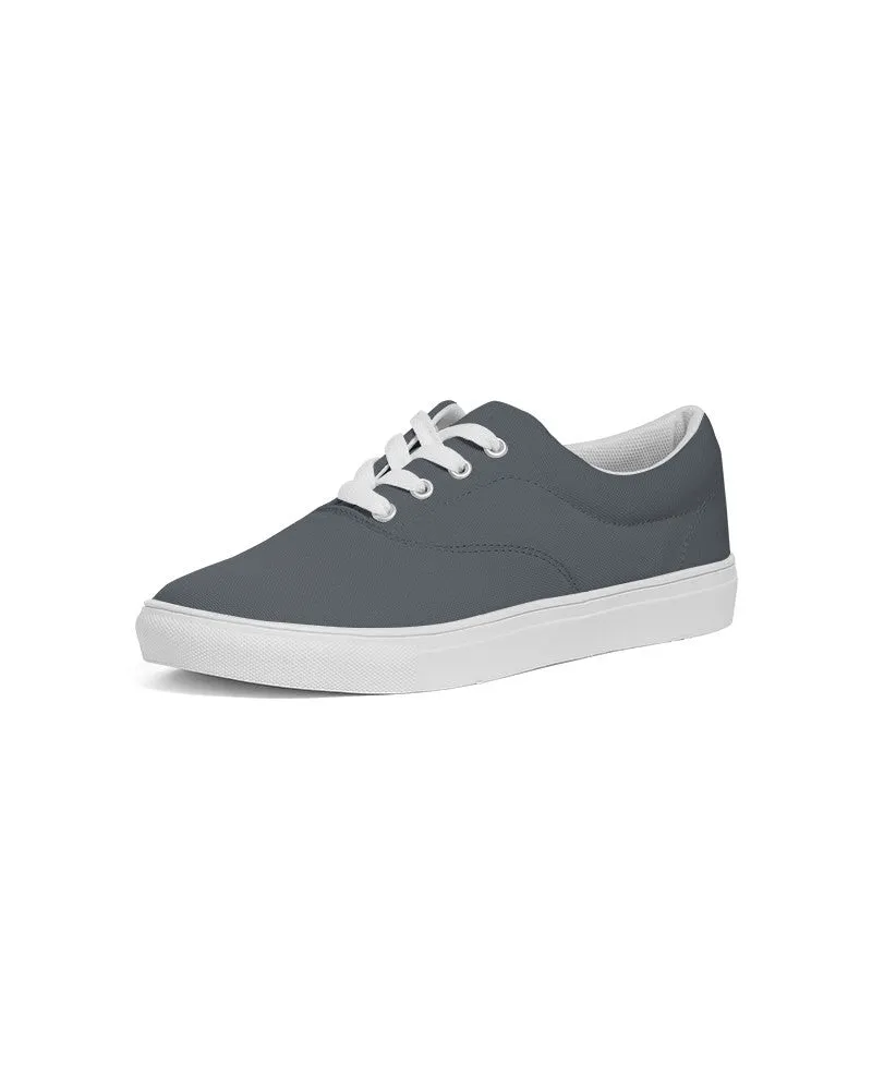 Dark Cyan Gray Men's Canvas Sneakers | Men's | Dark Pale Cyan Gray | C10M0Y0K80