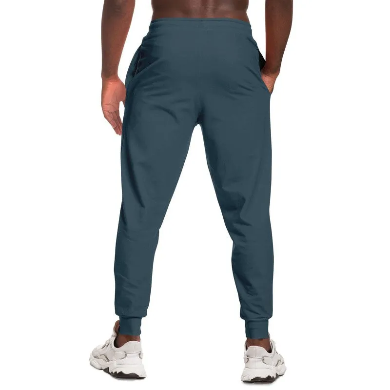 Dark Cyan Joggers | Unisex | with PLUS sizes | Dark Pale Pastel Cyan | C30M0Y0K80