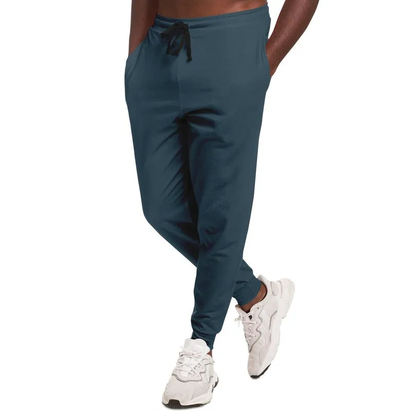 Dark Cyan Joggers | Unisex | with PLUS sizes | Dark Pale Pastel Cyan | C30M0Y0K80