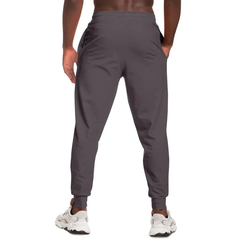 Dark Magenta Gray Joggers | Unisex | with PLUS sizes | Dark Pale Magenta Gray | C0M10Y0K80