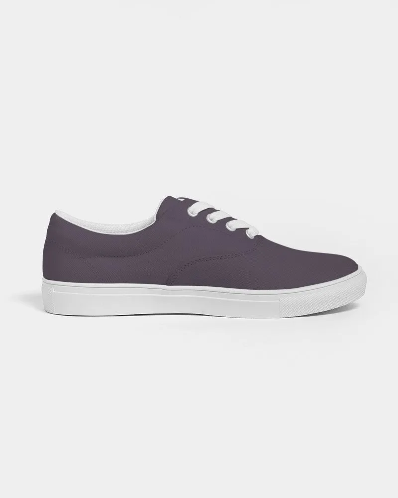 Dark Purple Gray Women's Canvas Sneakers | Women's | Dark Pale Pastel Purple Gray | C15M30Y0K80