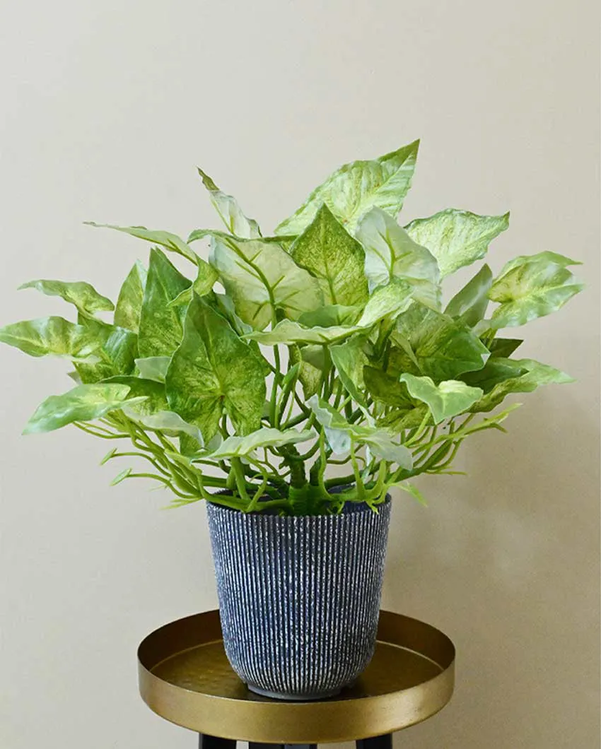 Decorative Artificial Caladium Plant with Basic Pot | 16 inches