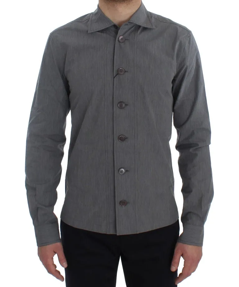 Dolce & Gabbana Elegant Gray Cotton Dress Shirt