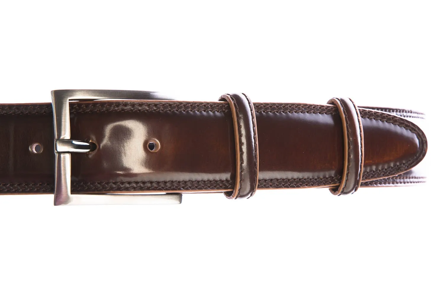 Elliot Rhodes Antique Shine Belt in Tan