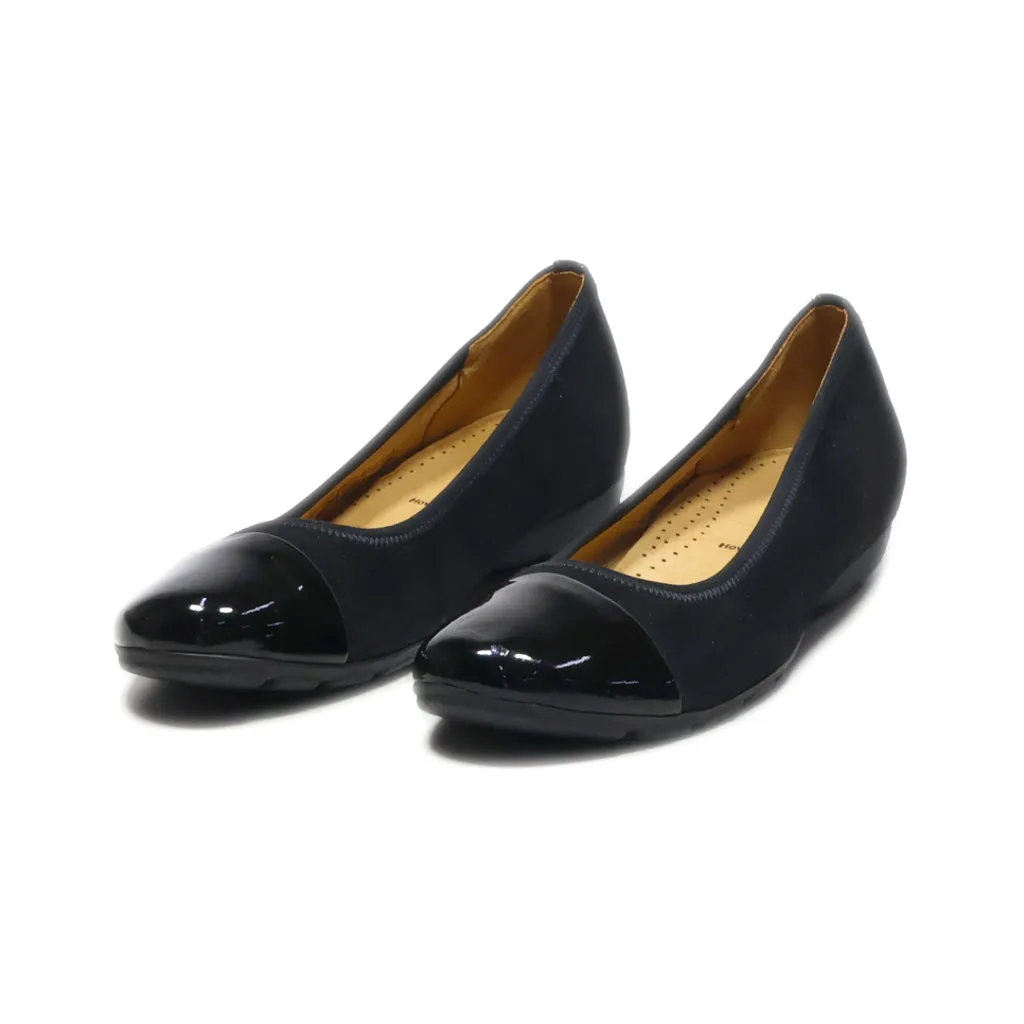 Gabor Hovercraft Ballerinas Leather Black Colour For Women