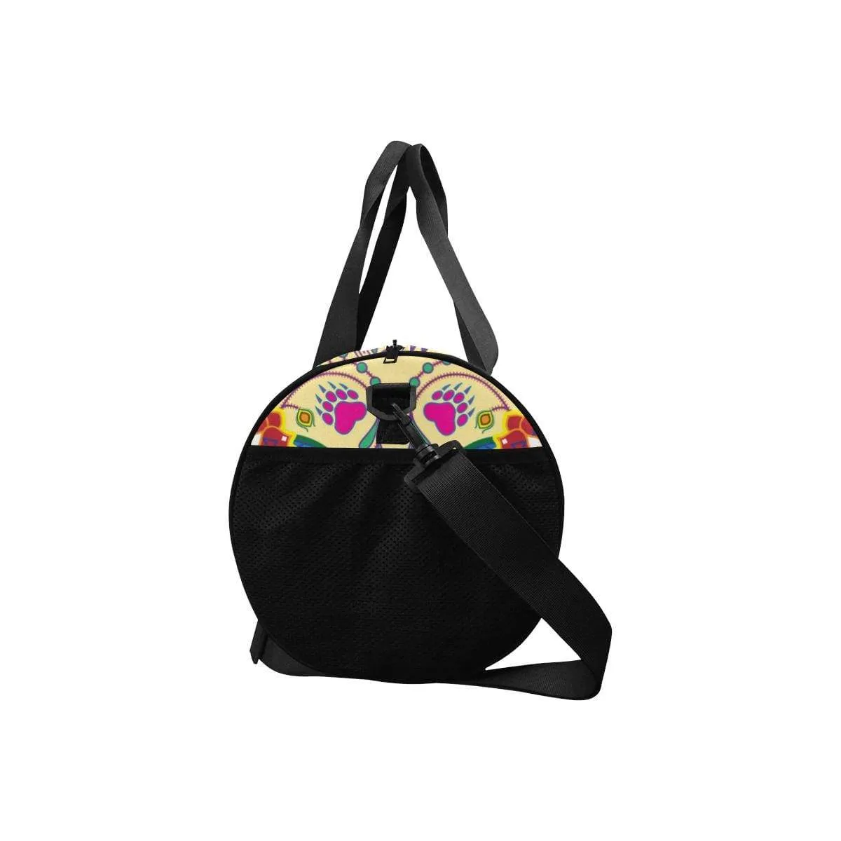 Geometric Floral Winter - Vanilla Duffle Bag