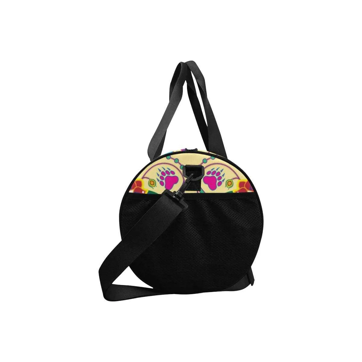 Geometric Floral Winter - Vanilla Duffle Bag