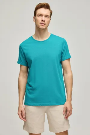 Green Pure Cotton Marc Men's Basic T-Shirt