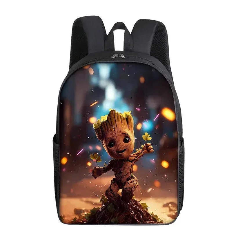 Groot Marvel Cartoon Backpack - Stylish School Bag for Students, Perfect Gift for Kids and Adults