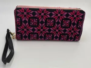 Hand embroidered Pink Wallet/Purse with amazing embroidery