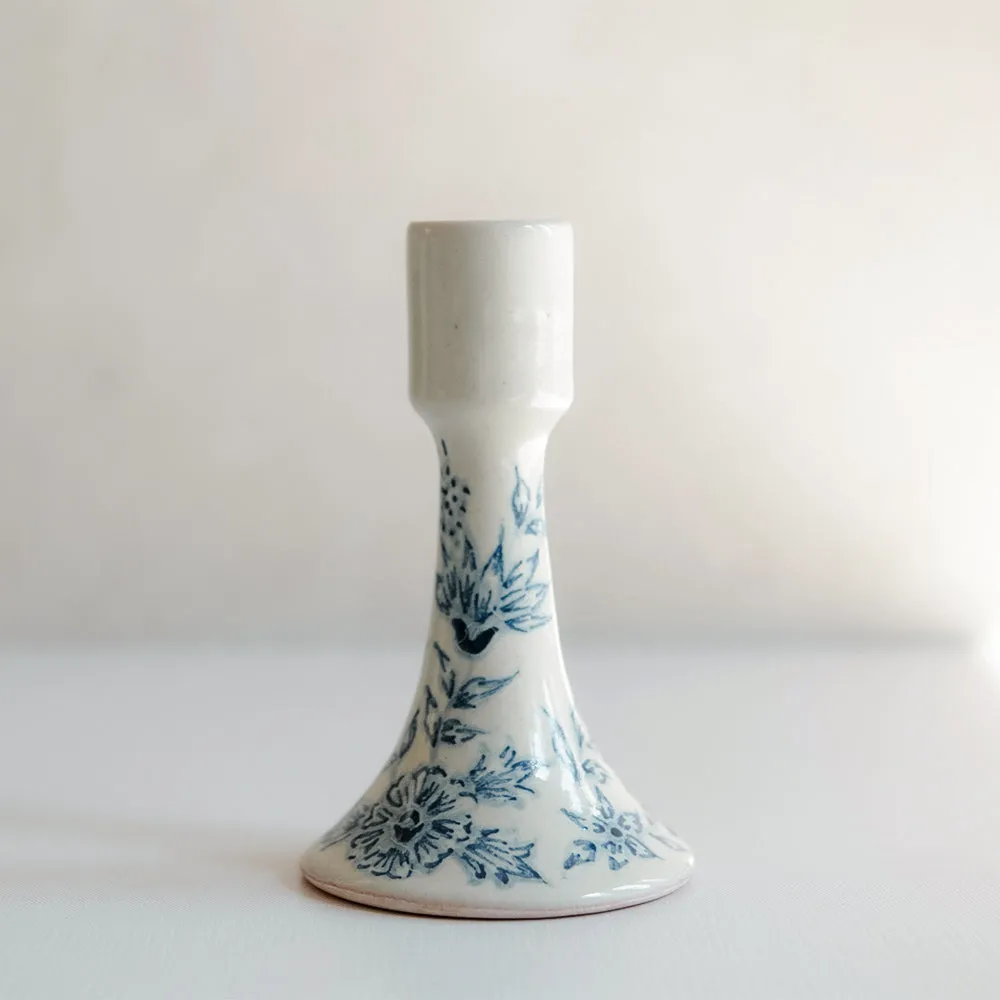 Hand-painted Artisan Candlestick