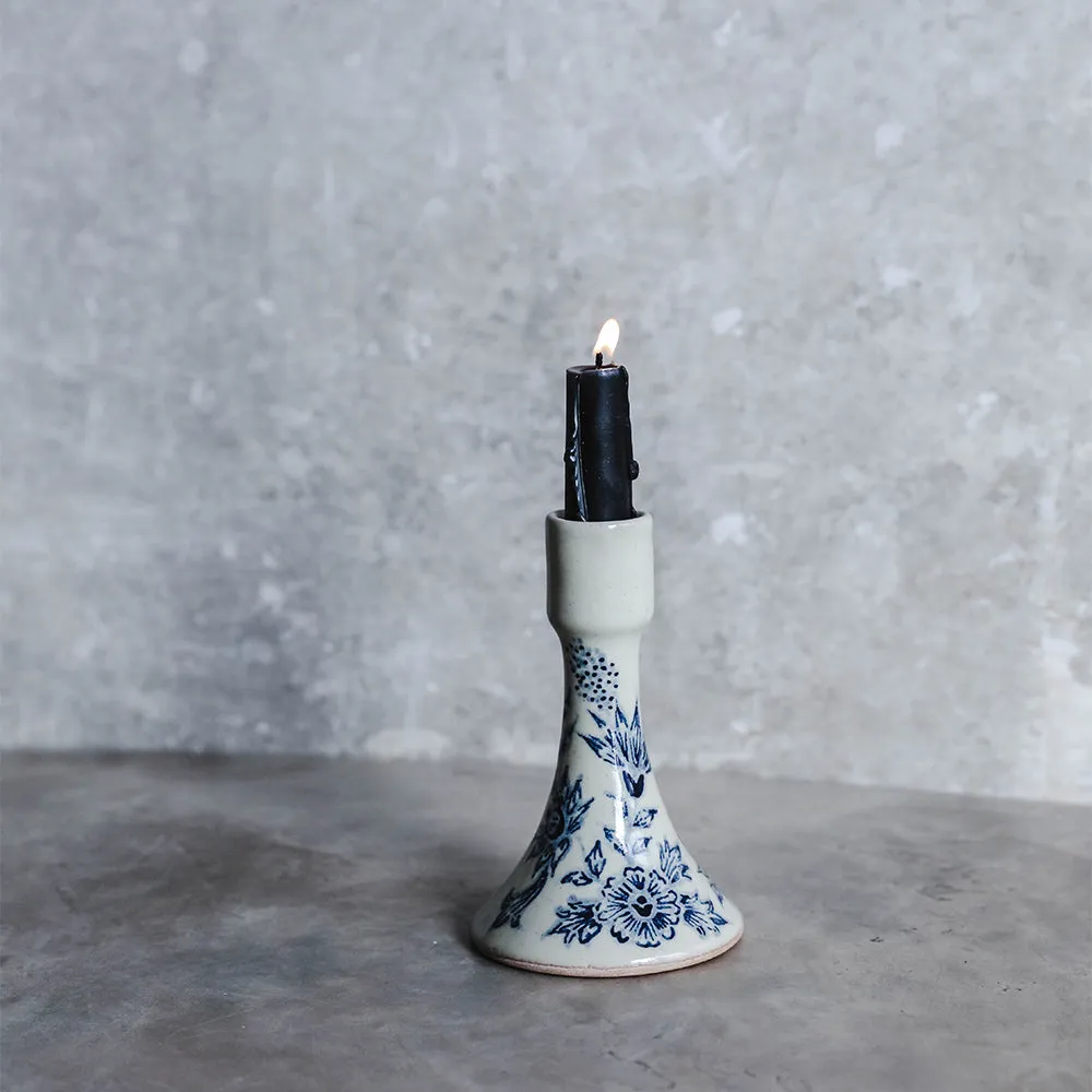 Hand-painted Artisan Candlestick