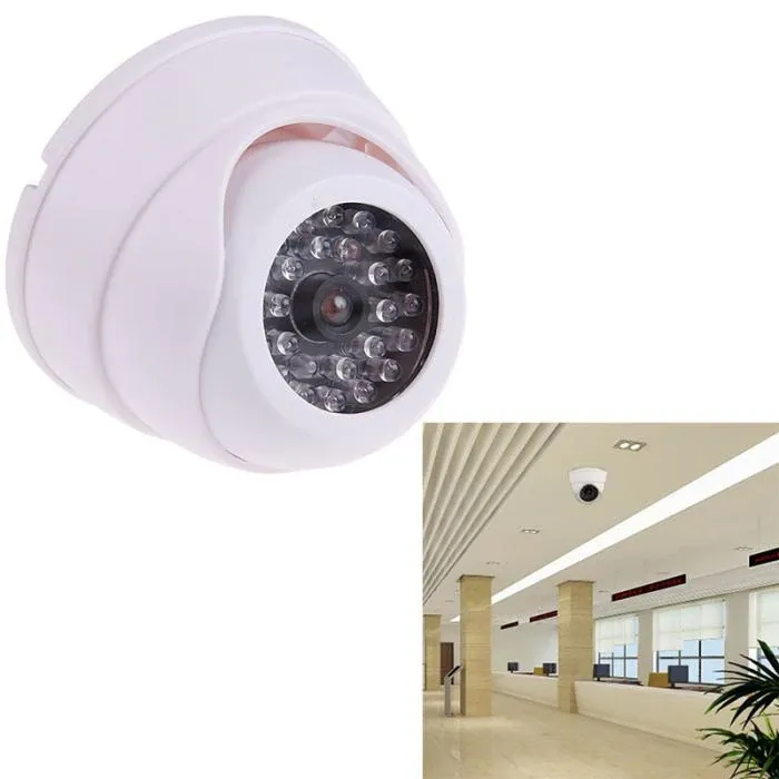 High Quality Fake Security Dome Camera with Flashing LED Light