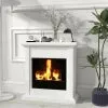 HOMCOM Bioethanol Fireplace with Mantelpiece