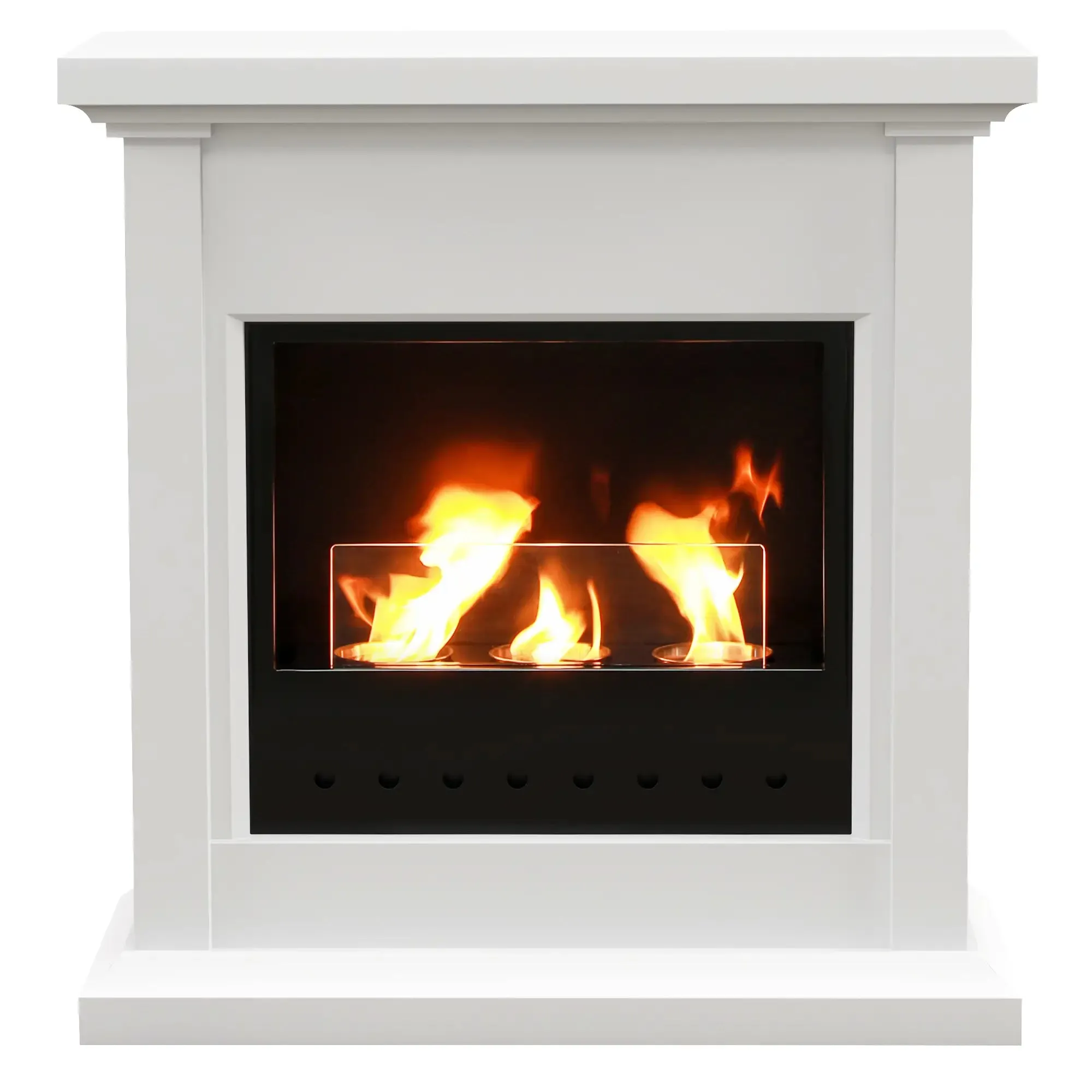 HOMCOM Bioethanol Fireplace with Mantelpiece