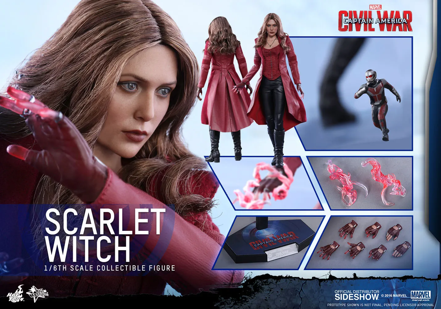 Hot Toys 1/6 Captain America Civil War Scarlet Witch Sixth Scale MMS370