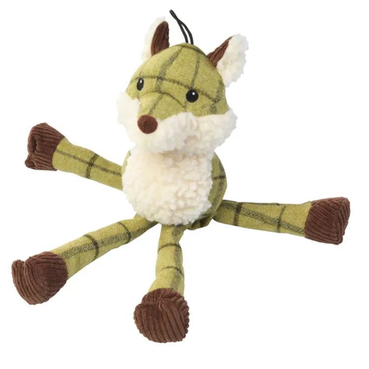 House of Paws Tweed Plush Long Legs Dog Toy - Fox