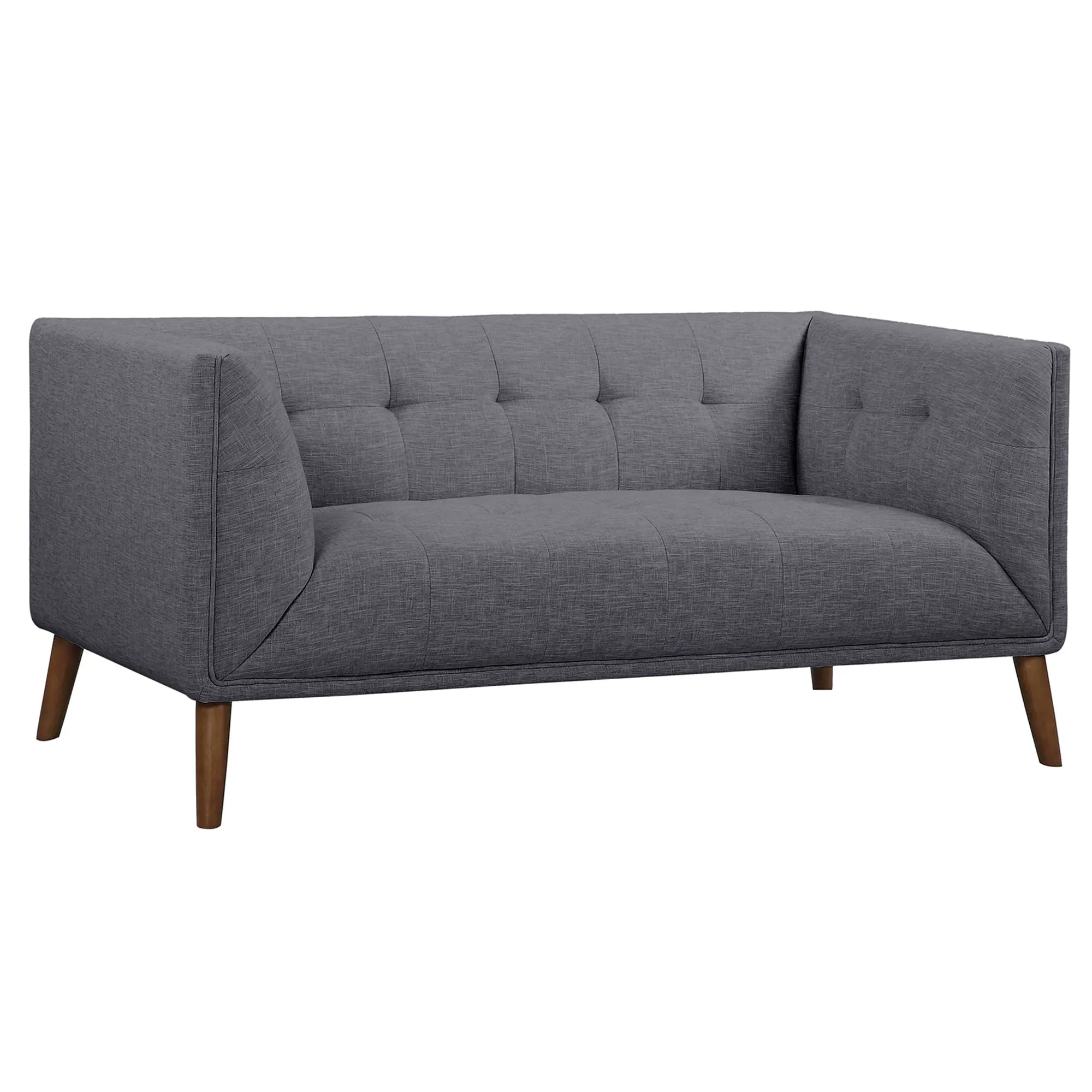 Hudson - Mid-Century Button - Tufted Loveseat