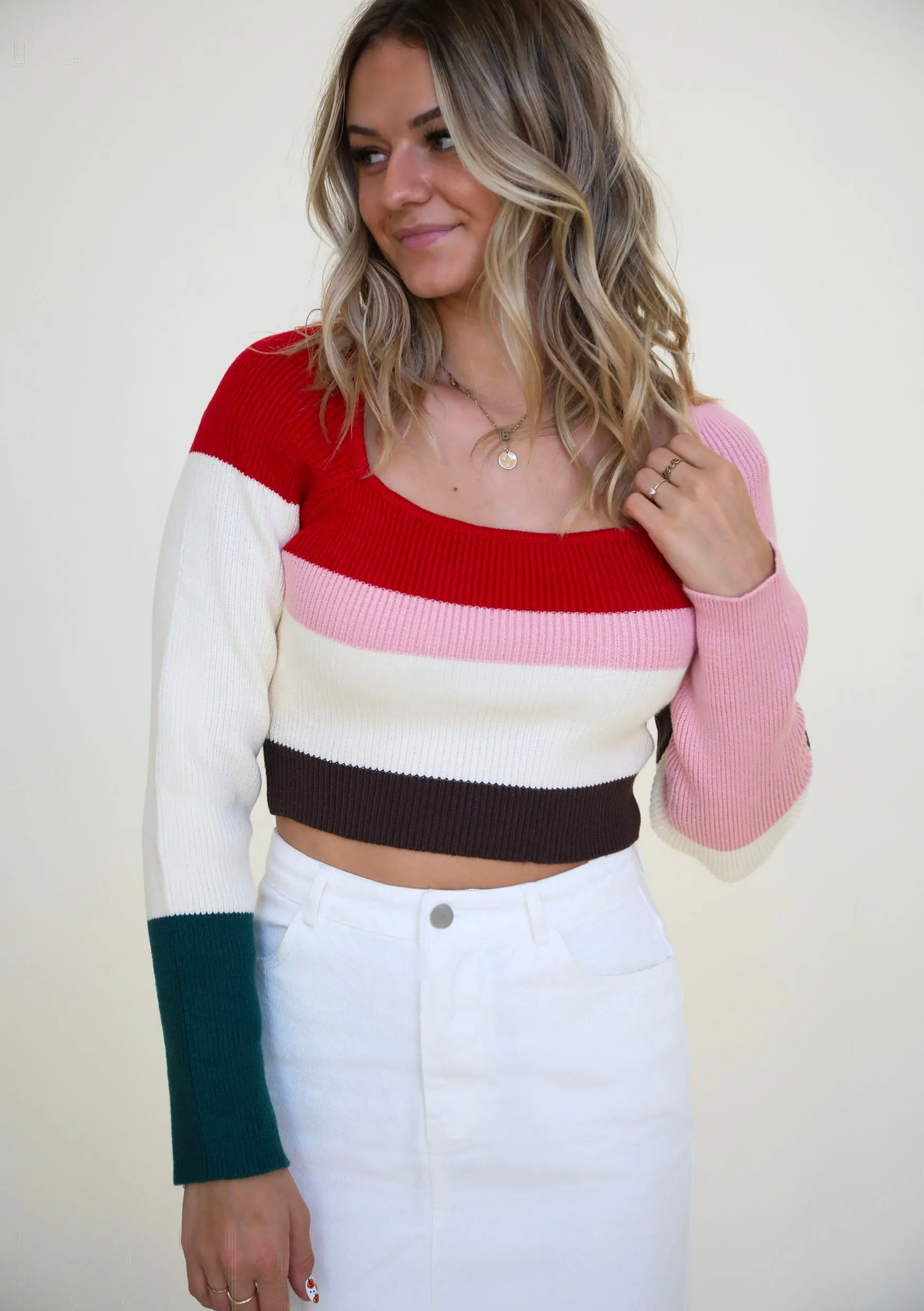 Joyful Long Sleeve Square Neck