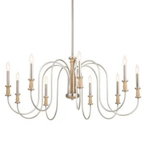 Karthe 42 in. 9 lights Chandelier Brushed Nickel finish