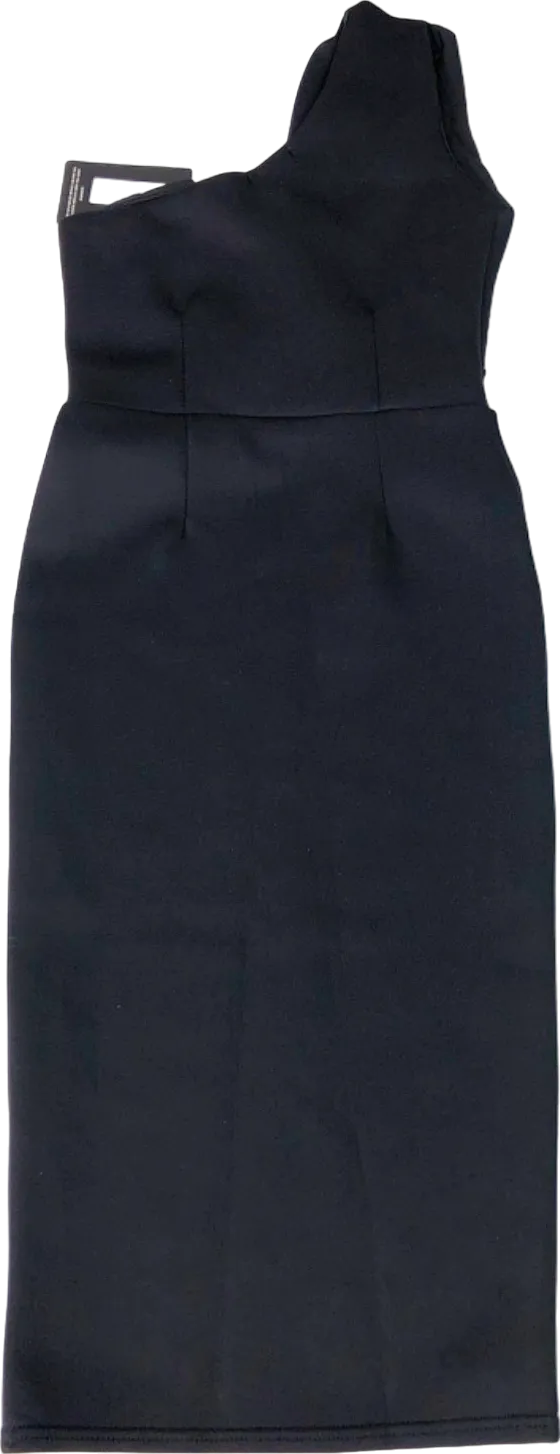 Lipsy Black Pleated Neck Pencil Dress 12