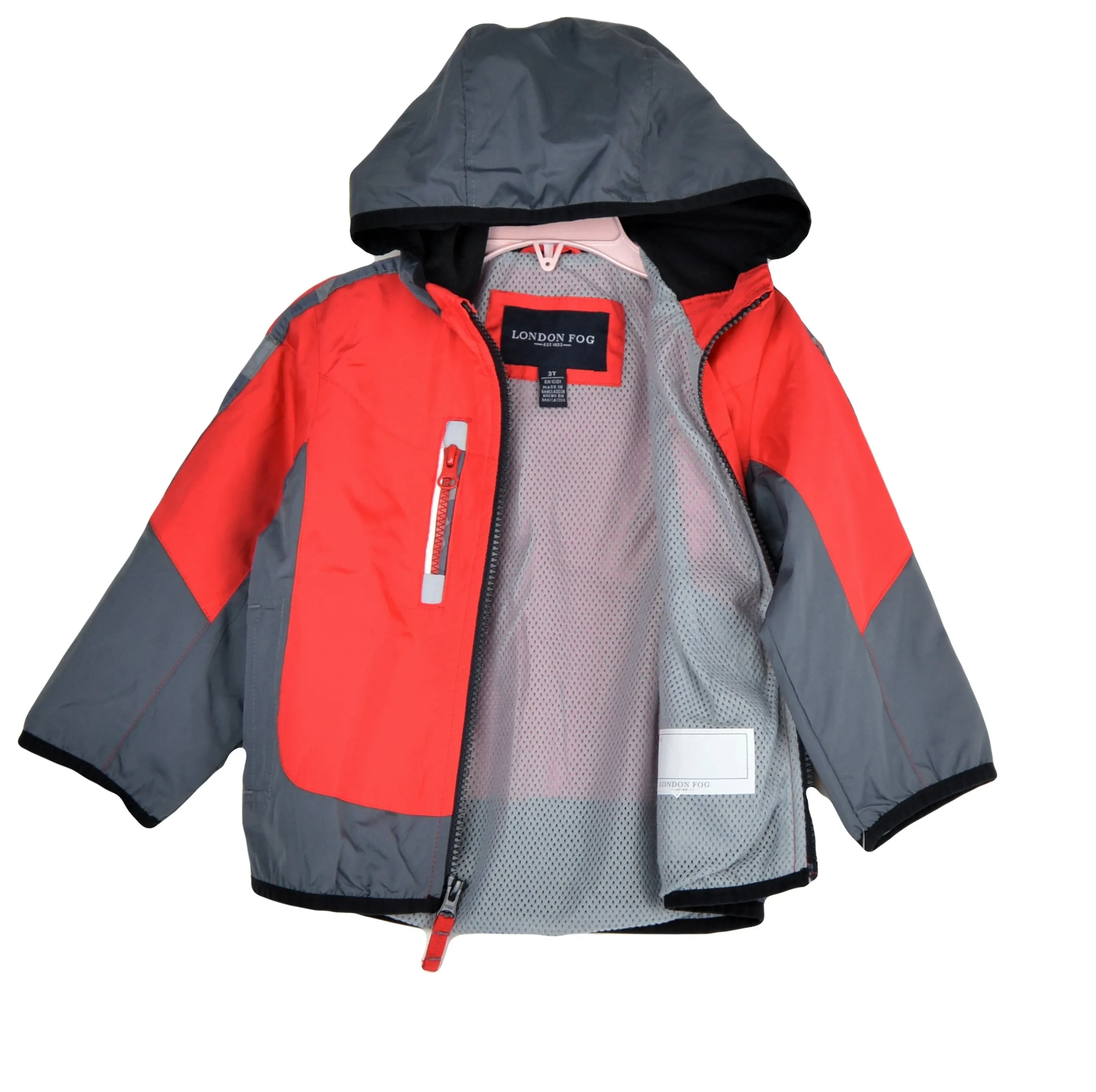 London Fog Toddler Boys Color Block Soft Shell Windbreaker Jacket