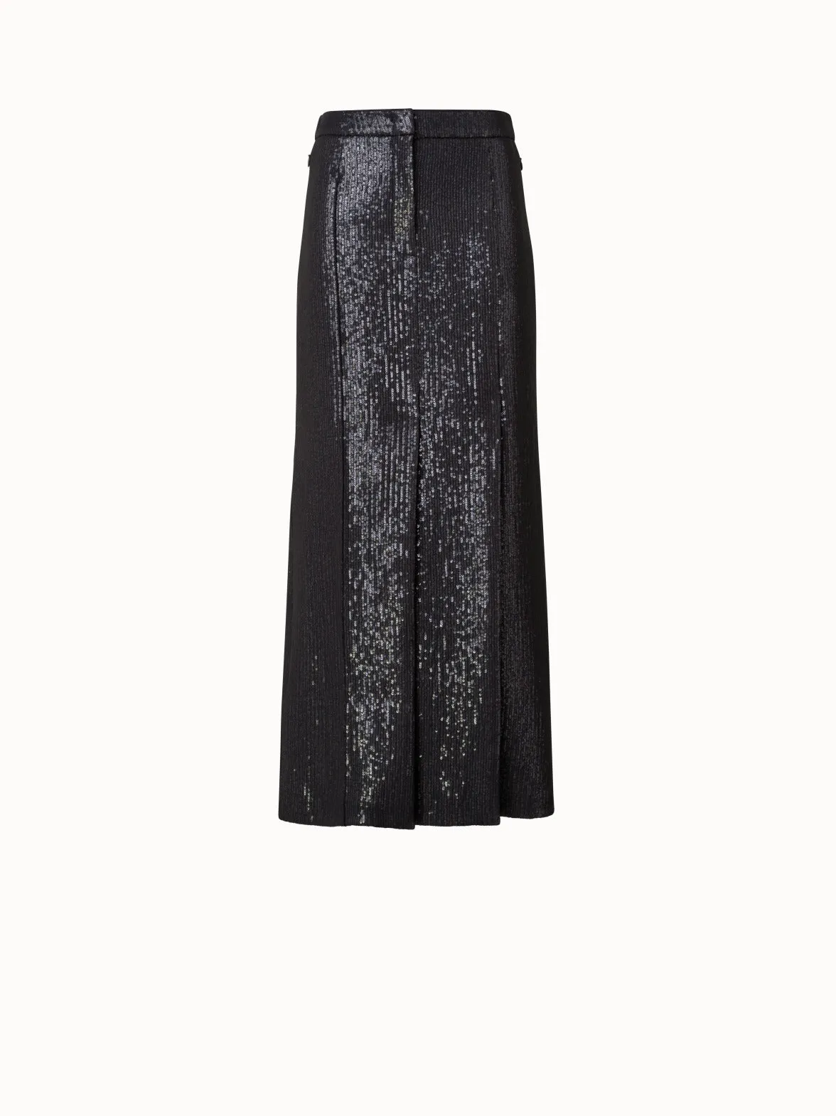 Long Sequin Covered Silk Skirt