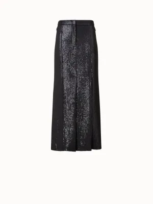 Long Sequin Covered Silk Skirt