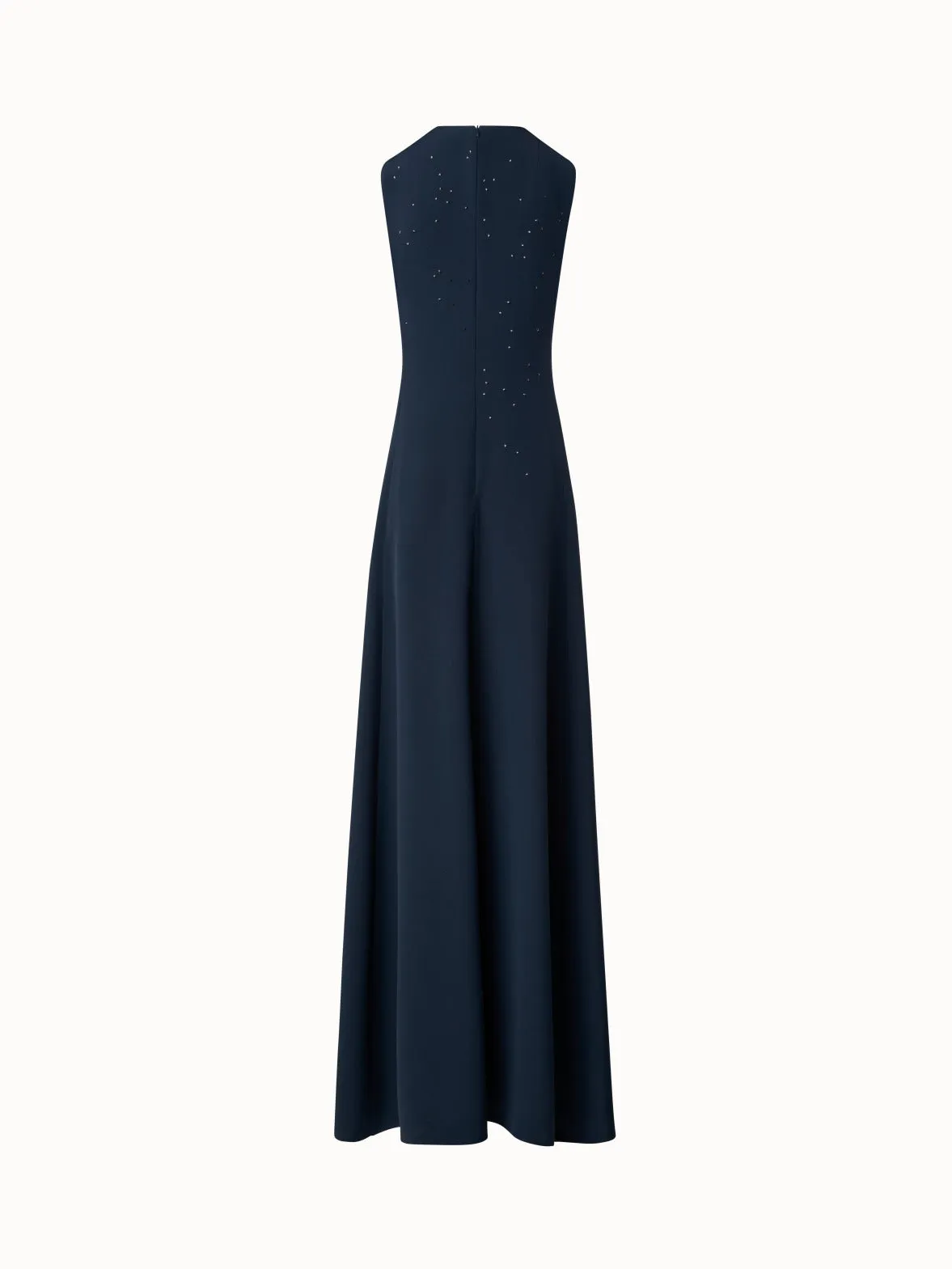 Long Silk Evening Gown with Swarovski Stars