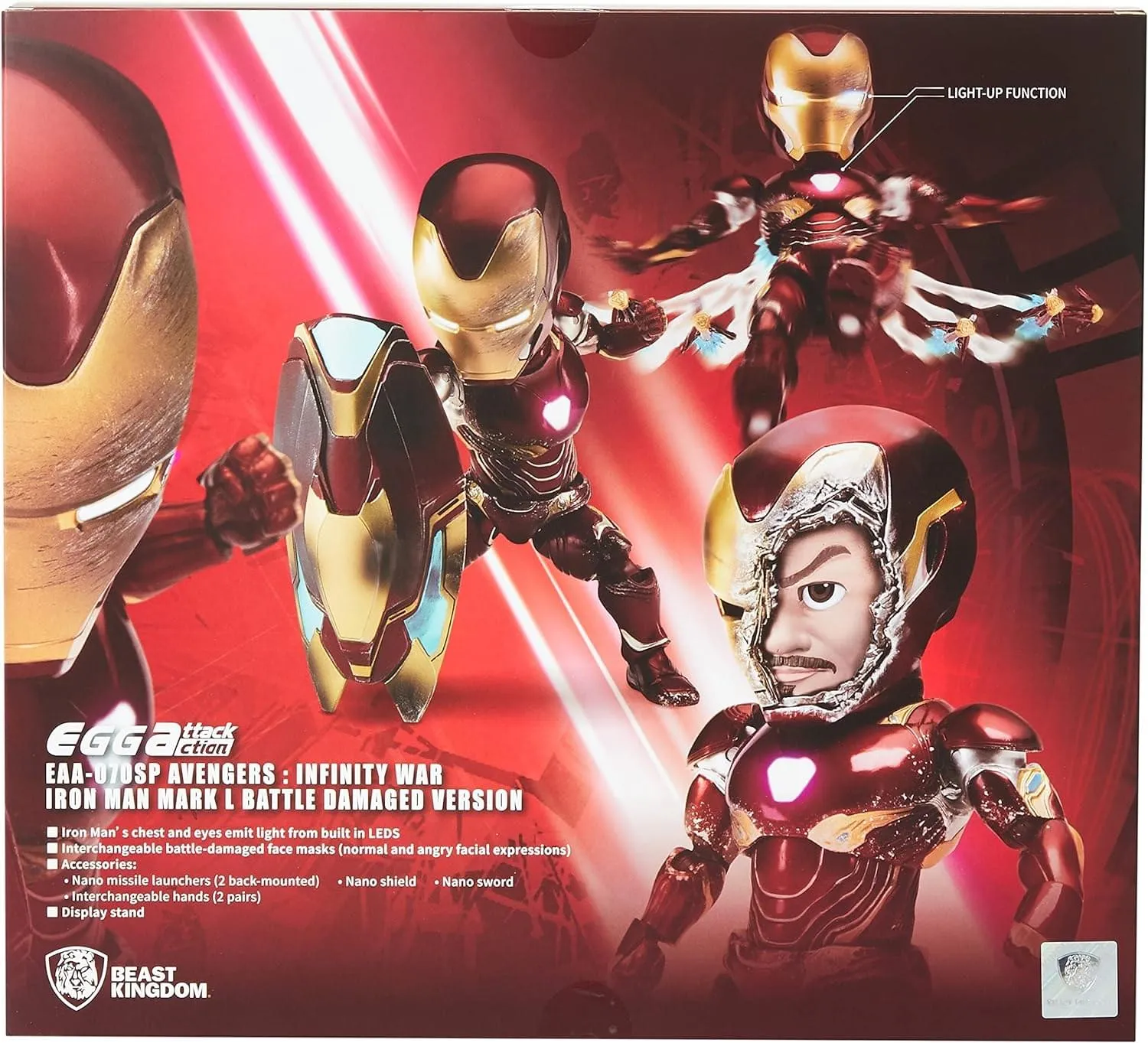 Marvel Avengers Egg Attack Action Figure | Iron Man Mark 50 Battle Damaged