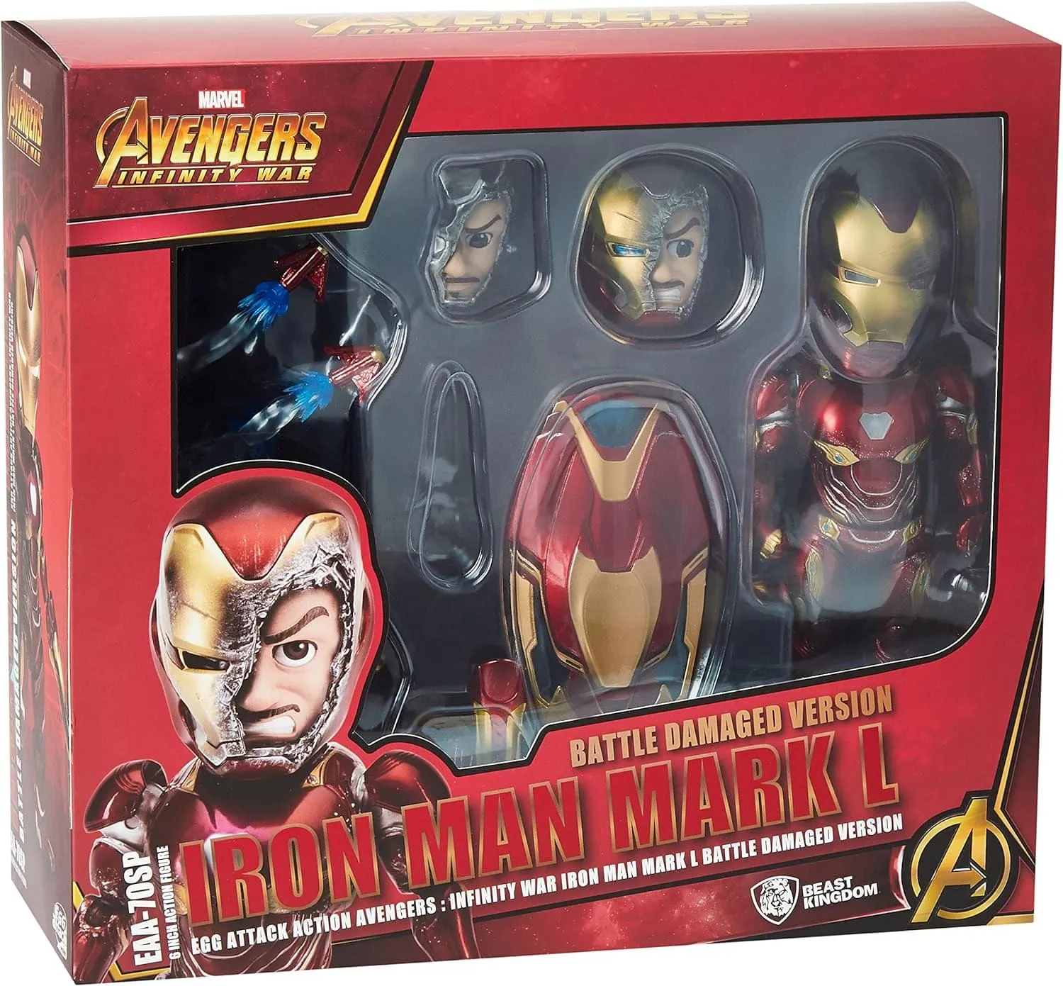 Marvel Avengers Egg Attack Action Figure | Iron Man Mark 50 Battle Damaged