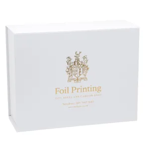 Matt White Foil Printed Boxes 120x140x65mm